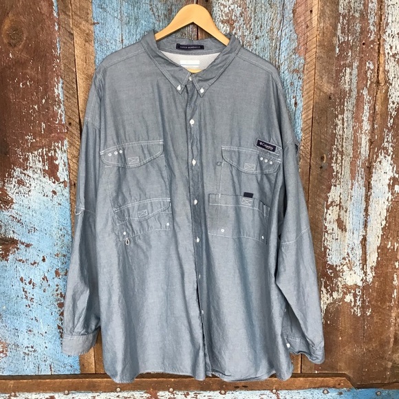 Columbia Super Bonehead Button Down Fishing Shirt - Picture 1 of 7